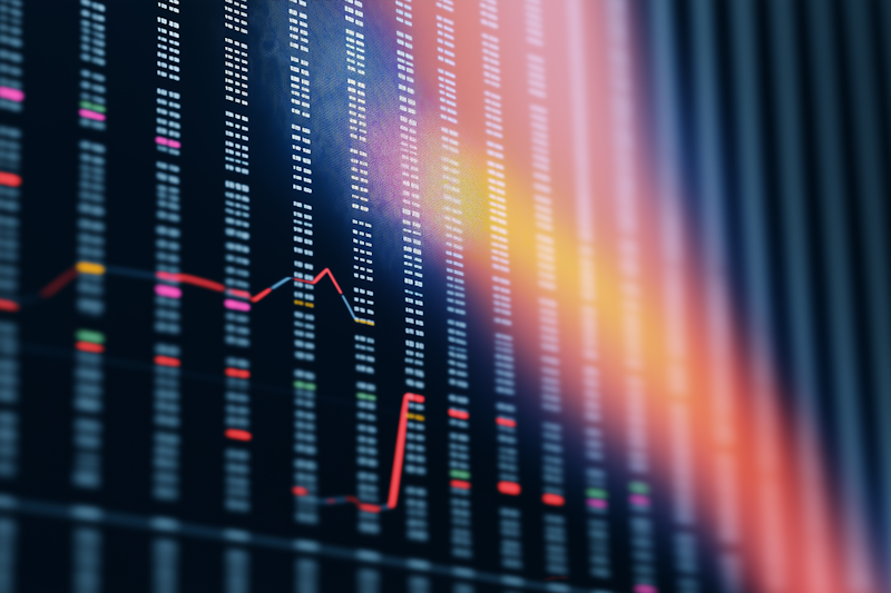 Professional investment portfolio analysis and financial charts